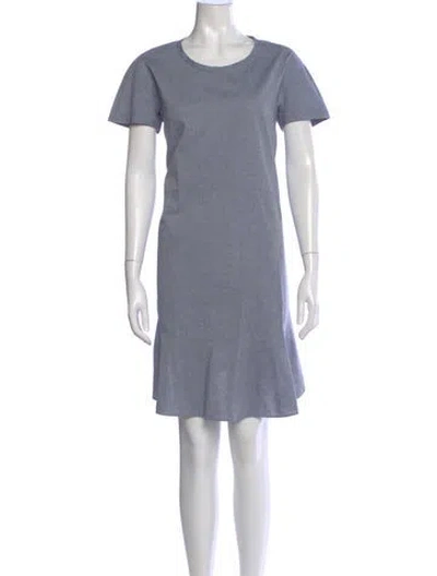 Pre-owned Jil Sander Scoop Neck Mini Dress In Blue