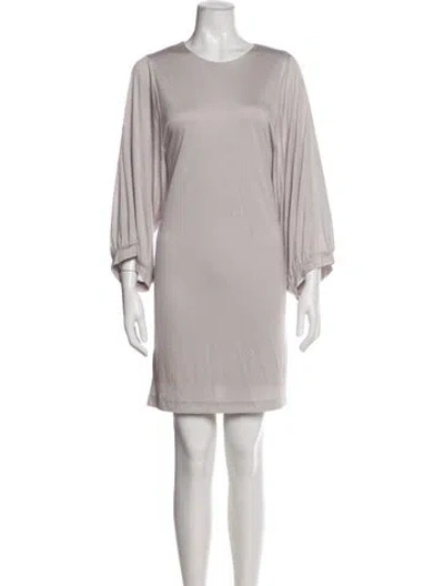 Pre-owned Jil Sander Scoop Neck Mini Dress In Gray