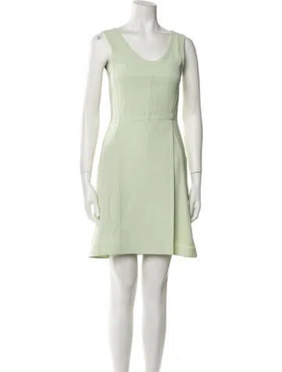 Pre-owned Jil Sander Scoop Neck Mini Dress In Green