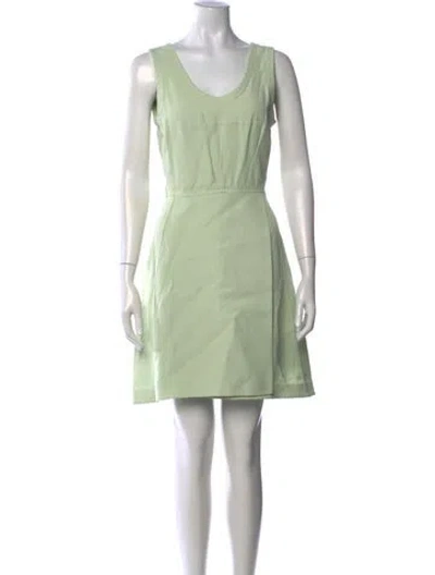 Pre-owned Jil Sander Scoop Neck Mini Dress In Green