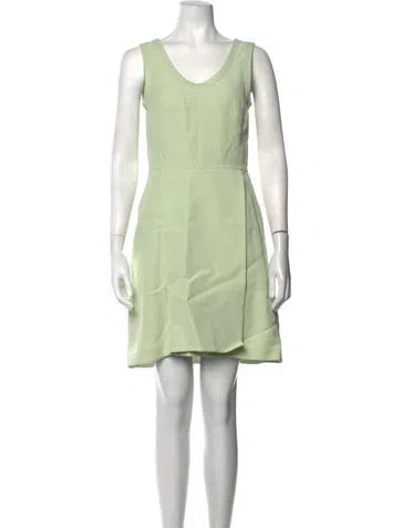 Pre-owned Jil Sander Scoop Neck Mini Dress In Green