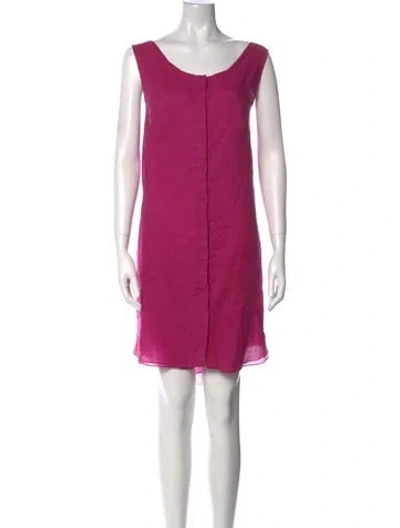 Pre-owned Jil Sander Scoop Neck Mini Dress In Pink
