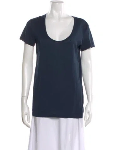 Pre-owned Jil Sander Scoop Neck Short Sleeve T-shirt In Blue