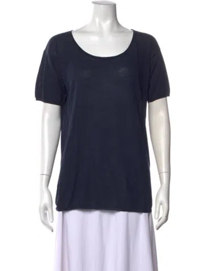 Pre-owned Jil Sander Scoop Neck Short Sleeve T-shirt In Blue