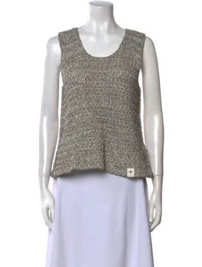 Pre-owned Jil Sander Scoop Neck Sleeveless Crop Top In Neutral