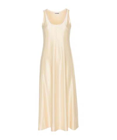 Jil Sander Scoop-neck Sleeveless Dress In Yellow