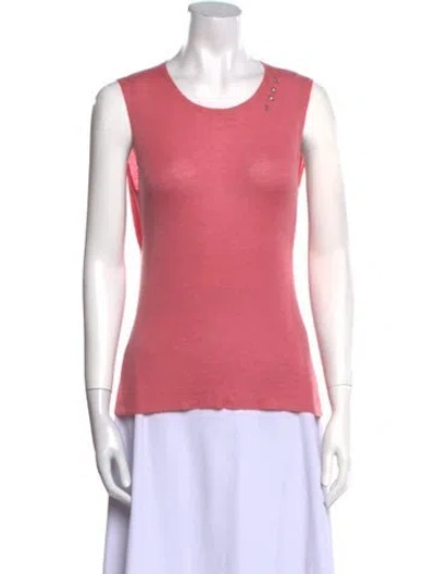 Pre-owned Jil Sander Scoop Neck Sleeveless Top In Pink