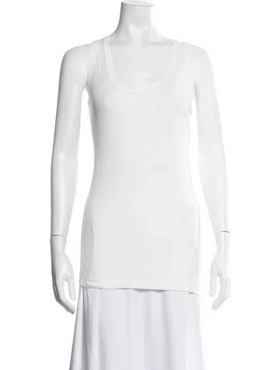 Pre-owned Jil Sander Scoop Neck Sleeveless Top In White