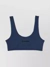 Jil Sander Scoop Neck Bikini Top With Thick Straps In Blue