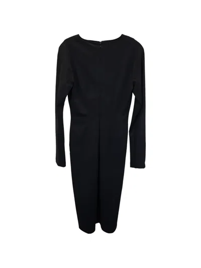 Pre-owned Jil Sander Scoop-neck Long-sleeve Dress In Black