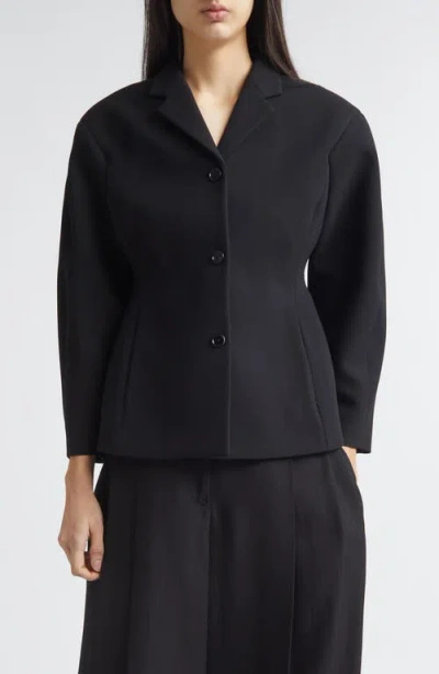 Jil Sander Sculpted Crepe Jacket In Black