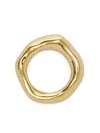 Jil Sander Sculpted Design Ring In Gold