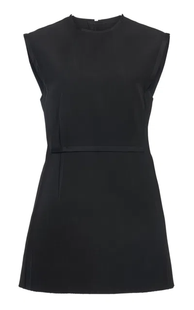 Jil Sander Sculpted Silk-blend Top In Black