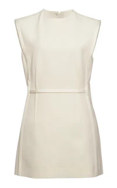Jil Sander Sculpted Silk-blend Top In White