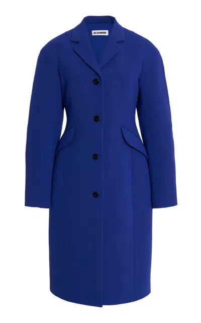 Jil Sander Sculpted Single-breast Coat In Blue