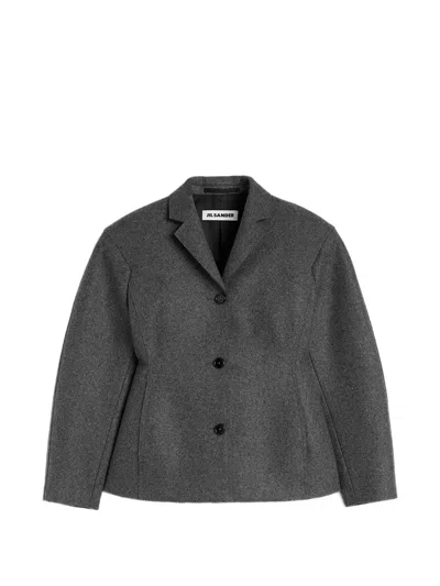 Jil Sander Sculpted-shape Blazer In Gray