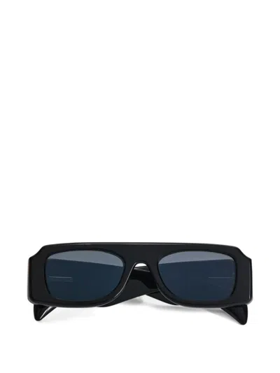 Jil Sander Sculptural Rectangle-frame Sunglasses In Black