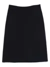Jil Sander Seam-pockets Midi Straight Skirt In Black