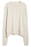Jil Sander Seamless Crewneck Sweater In Antique Grey