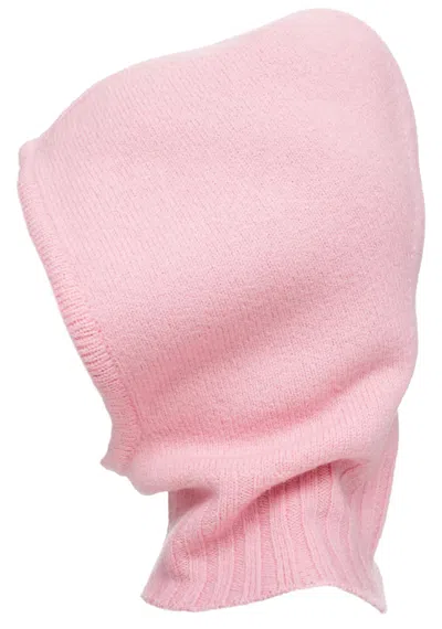Jil Sander Seamless Knitted Balaclava In Pink