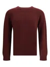 Jil Sander Seamless Sweater In Burgundy