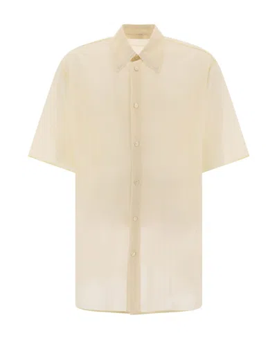 Jil Sander Semi-sheer Cotton Shirt In Nude