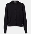 Jil Sander Sequined Virgin Wool Cardigan In Black