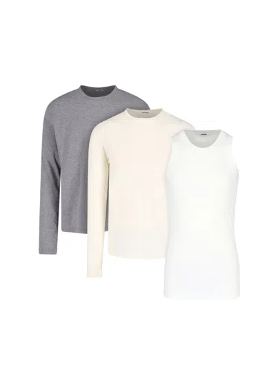 JIL SANDER SET OF 2 T-SHIRTS AND TANK TOP