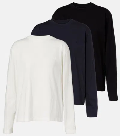 Jil Sander Set Of 3 Cotton Jersey T-shirts In Multi