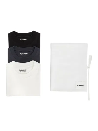 Jil Sander Set Of 3 Long Sleeve T-shirts In Multi