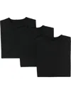 Jil Sander Confezione Da 3 T-shirt In Cotone Con Etichetta Logo In Black