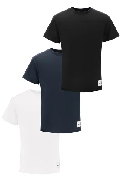 Jil Sander Set Of 3 T-shirts In Black