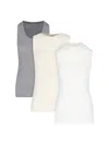 Jil Sander Set Of 3 Tank Tops In Multi