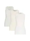 Jil Sander Tank Top Set Of 3 - White & Cream In White