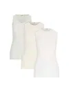 Jil Sander Tank Top Set Of 3 - White & Cream In White