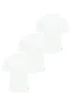 Jil Sander Set Of Three Cotton T-shirts In 100