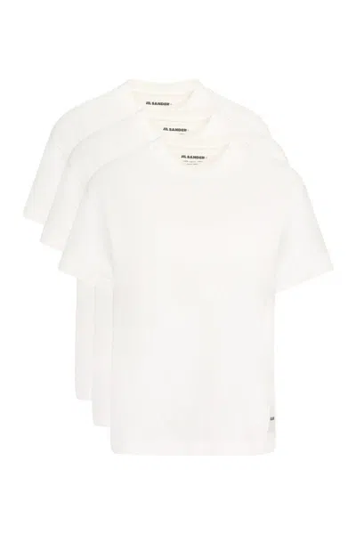 Jil Sander Set Of Three Cotton T-shirts