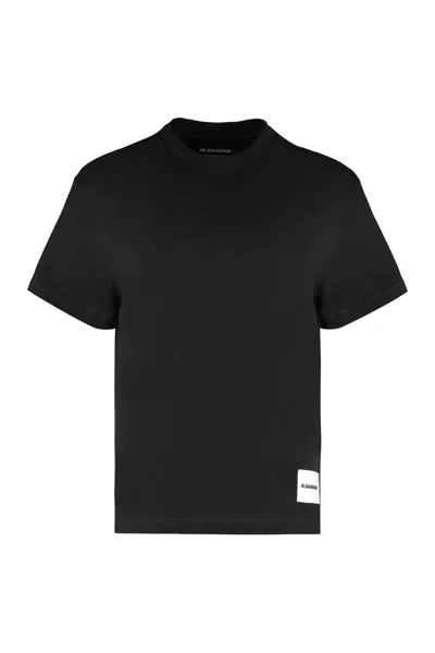 Jil Sander Pack Of 3 Short Sleeve T-shirts In Black
