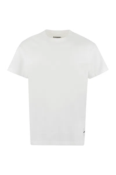 Jil Sander Set Of Three Cotton T-shirts In White