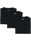 Jil Sander Short Sleeve 3 Pack T-shirt Set Clothing In Black