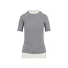 Jil Sander Crew Neck T-shirt And Vest Two-piece Set In Gray