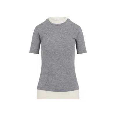 JIL SANDER SET OF TWO SLIM FIT WOOL TOPS