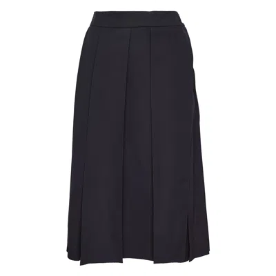 Jil Sander Sharp Wool Gabardine Skirt In Black