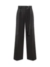 Jil Sander Sharp Wool Gabardine Pants In Black