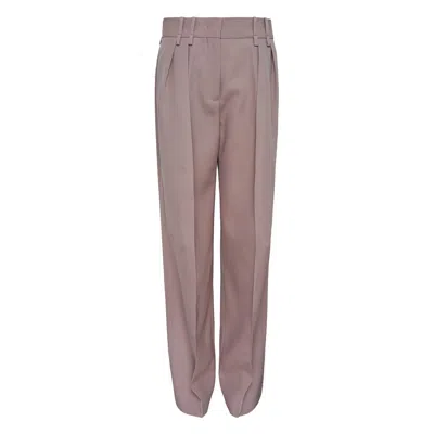 Jil Sander Sharp Wool Trouser In Pink