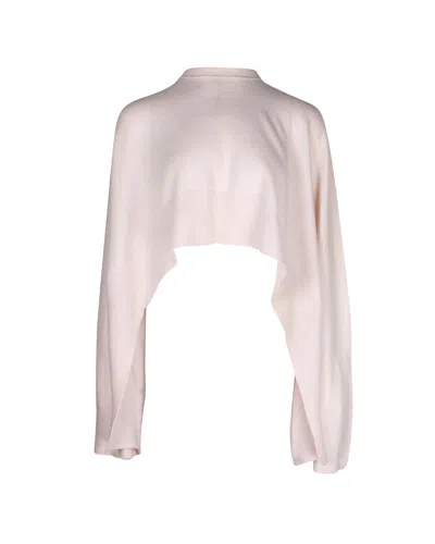 Jil Sander Shawl Top In Pastel Pink Cashmere