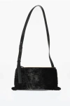 Jil Sander Shearling Empire Shoulder Bag With Adjustable Strap