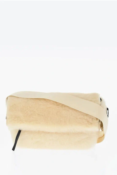 JIL SANDER SHEARLING UTILITY CROSSBODY BAG