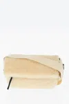 Jil Sander Shearling Utility Crossbody Bag In White