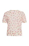 Jil Sander Sheer Cotton-blend Top In Multi